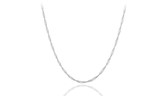 Italian Silver Singapore Twisted Chain Necklace